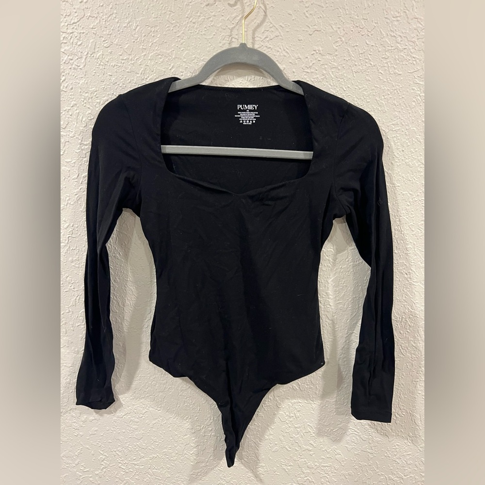 Sweetheart Neck Seamless Long Sleeve Bodysuit